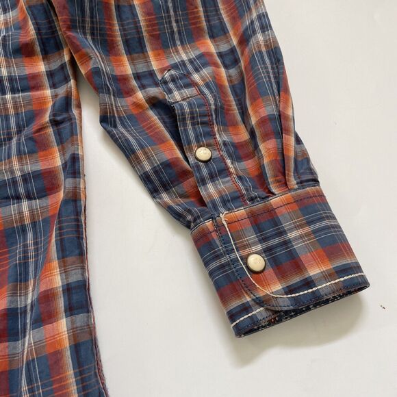 Panhandle Rough Stock Shirt Western Rodeo Mens Medium Flip Cuff‎ Pearl Snaps - Picture 6 of 10